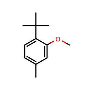 Chemical structure of 1-(1,1-Dimethylethyl)-2-methoxy-4-methylbenzene , CAS 88-40-4, AChemBlock AD293384