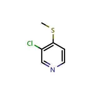 Chemical structure of 3-Chloro-4-(methylthio)pyridine , CAS 79698-50-3, AChemBlock AD293395