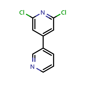 Chemical structure of 2',6'-Dichloro-3,4'-bipyridine , CAS 867373-61-3, AChemBlock AD293399