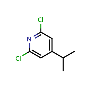 Chemical structure of 2,6-Dichloro-4-(1-methylethyl)pyridine , CAS 1569084-37-2, AChemBlock AD293400