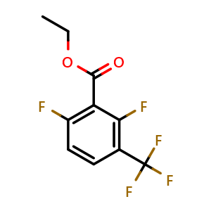 Chemical structure of Ethyl 2,6-difluoro-3-(trifluoromethyl)benzoate , CAS 2597220-36-3, AChemBlock AD293402