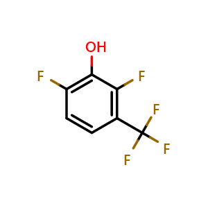 Chemical structure of 2,6-Difluoro-3-(trifluoromethyl)phenol , CAS 2149589-77-3, AChemBlock AD293403