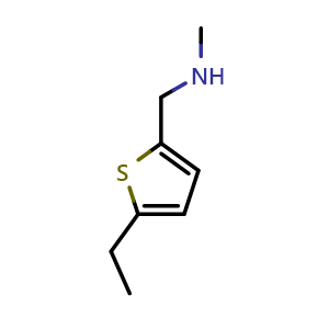 Chemical structure of 5-Ethyl-N-methyl-2-thiophenemethanamine , CAS 90553-45-0, AChemBlock AD293418