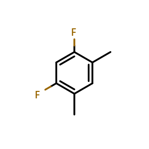 Chemical structure of 1,5-Difluoro-2,4-dimethylbenzene , CAS 63696-97-9, AChemBlock AD293419