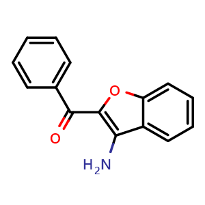 Chemical structure of (3-aminobenzofuran-2-yl)(phenyl)methanone , CAS 49615-93-2, AChemBlock AD293439