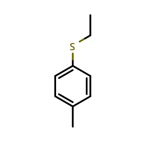 Chemical structure of 1-(Ethylthio)-4-methylbenzene , CAS 622-63-9, AChemBlock AD293449