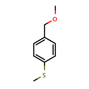 Chemical structure of 1-(Methoxymethyl)-4-(methylthio)benzene , CAS 16155-09-2, AChemBlock AD293454
