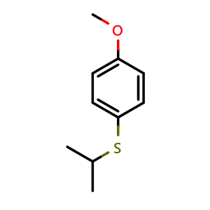 Chemical structure of 1-Methoxy-4-[(1-methylethyl)thio]benzene , CAS 7205-61-0, AChemBlock AD293455