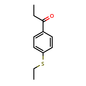 Chemical structure of 1-[4-(Ethylthio)phenyl]-1-propanone , CAS 69567-05-1, AChemBlock AD293459