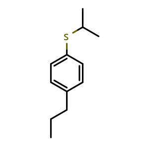 Chemical structure of 1-[(1-Methylethyl)thio]-4-propylbenzene , CAS 2254572-88-6, AChemBlock AD293462