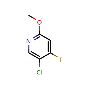 Chemical structure of 5-Chloro-4-fluoro-2-methoxypyridine , CAS 1227574-70-0, AChemBlock AD293466