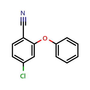 Chemical structure of Benzonitrile, 4-chloro-2-phenoxy- , CAS 1463473-20-2, AChemBlock AD293482