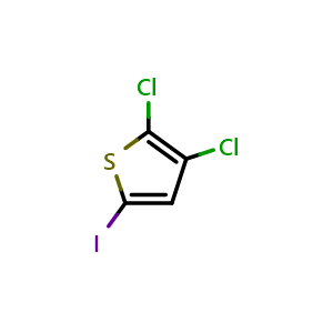 Chemical structure of 2,3-Dichloro-5-iodothiophene , CAS 854626-42-9, AChemBlock AD293492