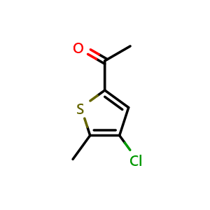 Chemical structure of 1-(4-Chloro-5-methyl-2-thienyl)ethanone , CAS 123418-42-8, AChemBlock AD293496