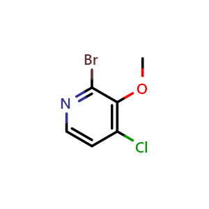 Chemical structure of 2-Bromo-4-chloro-3-methoxypyridine , CAS 1256819-68-7, AChemBlock AD293499