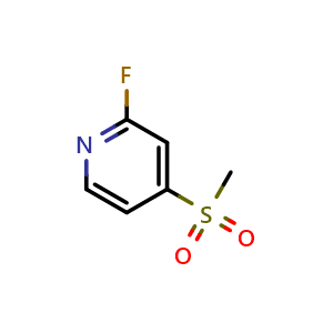 Chemical structure of 2-Fluoro-4-(methylsulfonyl)pyridine , CAS 2137660-36-5, AChemBlock AD293527