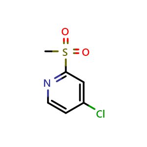Chemical structure of 4-Chloro-2-(methylsulfonyl)pyridine , CAS 66154-70-9, AChemBlock AD293528