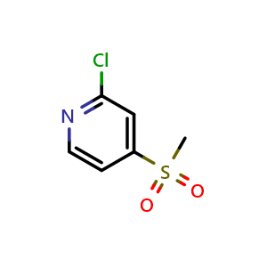Chemical structure of 2-Chloro-4-(methylsulfonyl)pyridine , CAS 99903-03-4, AChemBlock AD293529