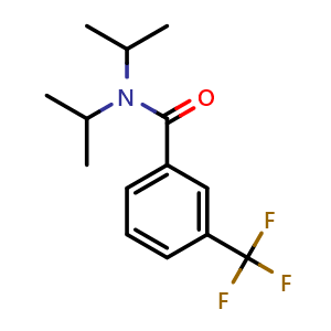 Chemical structure of N,N-Bis(1-methylethyl)-3-(trifluoromethyl)benzamide , CAS 1080652-01-2, AChemBlock AD293550