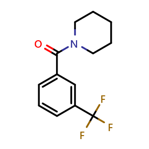 Chemical structure of 1-Piperidinyl[3-(trifluoromethyl)phenyl]methanone , CAS 69001-08-7, AChemBlock AD293553