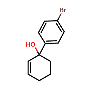 Chemical structure of 4'-bromo-1,2,3,4-tetrahydro-[1,1'-biphenyl]-1-ol , CAS 2002017-55-0, AChemBlock AD293560
