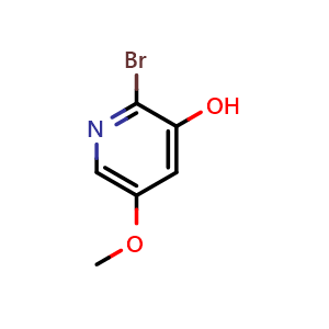 Chemical structure of 2-bromo-5-methoxypyridin-3-ol , CAS 1256833-74-5, AChemBlock AD293571