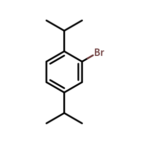 Chemical structure of 2-Bromo-1,4-diisopropylbenzene , CAS 42196-29-2, AChemBlock AD293575
