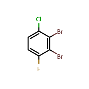 Chemical structure of 2,3-dibromo-1-chloro-4-fluorobenzene , CAS 1805525-87-4, AChemBlock AD293586