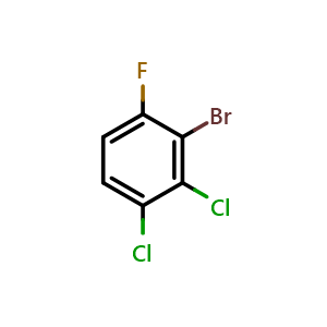 Chemical structure of 2-bromo-3,4-dichloro-1-fluorobenzene , CAS 1365271-91-5, AChemBlock AD293587