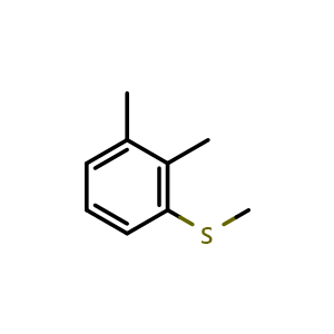 Chemical structure of 1,2-Dimethyl-3-(methylthio)benzene , CAS 66794-10-3, AChemBlock AD293623