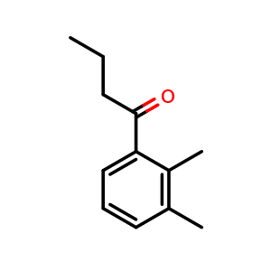 Chemical structure of 1-(2,3-Dimethylphenyl)-1-butanone , CAS 35028-16-1, AChemBlock AD293625