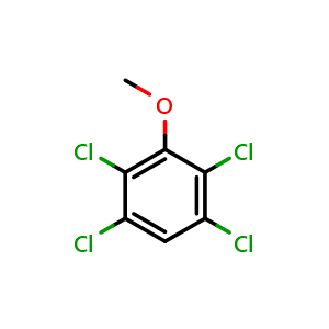 Chemical structure of 2,3,5,6-Tetrachloroanisole , CAS 6936-40-9, AChemBlock AD293626