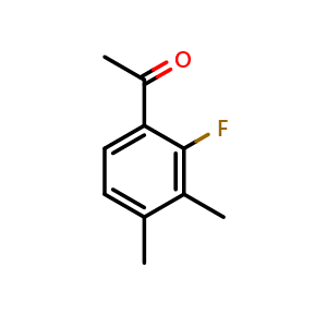 Chemical structure of 1-(2-Fluoro-3,4-dimethylphenyl)ethanone , CAS 42444-21-3, AChemBlock AD293645