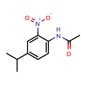 Chemical structure of 4-Isopropyl-2-nitro-acetanilide , CAS 40655-36-5, AChemBlock AD293646