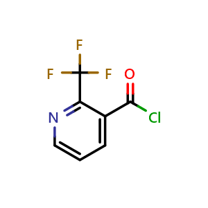Chemical structure of 2-(Trifluoromethyl)-3-pyridinecarbonyl chloride , CAS 119899-27-3, AChemBlock AD293658