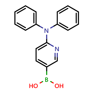 Chemical structure of B-[6-(Diphenylamino)-3-pyridinyl]boronic acid , CAS 2787636-21-7, AChemBlock AD293666