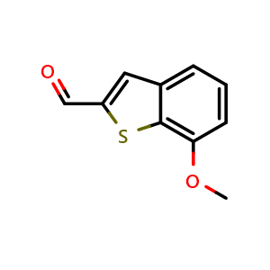 Chemical structure of 7-methoxybenzo[b]thiophene-2-carbaldehyde , CAS 1481043-89-3, AChemBlock AD293677
