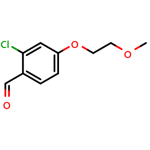 Chemical structure of 2-chloro-4-(2-methoxyethoxy)benzaldehyde , CAS 1694242-02-8, AChemBlock AD293688