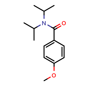 Chemical structure of N,N-Diisopropyl-4-methoxybenzamide , CAS 79606-43-2, AChemBlock AD293691