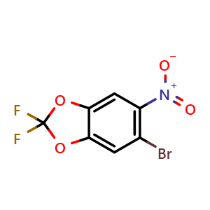 Chemical structure of 5-bromo-2,2-difluoro-6-nitrobenzo[d][1,3]dioxole , CAS 1357625-68-3, AChemBlock AD293695