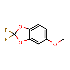 Chemical structure of 2,2-Difluoro-5-methoxy-1,3-benzodioxole , CAS 1357627-32-7, AChemBlock AD293697