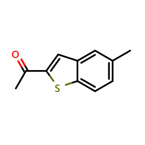 Chemical structure of 1-(5-Methylbenzo[b]thien-2-yl)ethanone , CAS 2046-77-7, AChemBlock AD293707