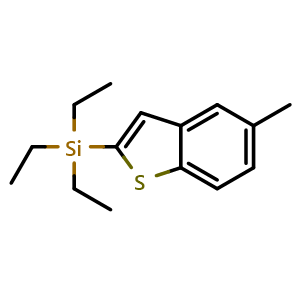 Chemical structure of 5-Methyl-2-(triethylsilyl)benzo[b]thiophene , CAS 2734900-00-4, AChemBlock AD293711