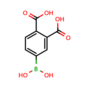 Chemical structure of 4-Boronophthalic acid , CAS 1072946-35-0, AChemBlock AD293713