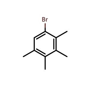 Chemical structure of 1-Bromo-2,3,4,5-tetramethylbenzene , CAS 40101-36-8, AChemBlock AD293715