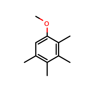 Chemical structure of 1-Methoxy-2,3,4,5-tetramethylbenzene , CAS 20315-34-8, AChemBlock AD293716