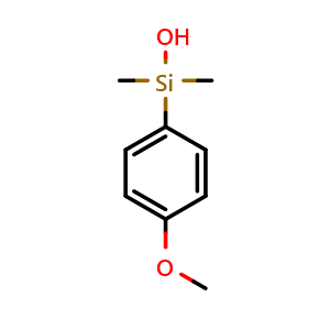 Chemical structure of (4-methoxyphenyl)dimethylsilanol , CAS 22868-26-4, AChemBlock AD293727