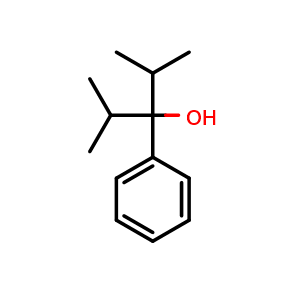 Chemical structure of 2,4-dimethyl-3-phenylpentan-3-ol , CAS 4397-05-1, AChemBlock AD293728