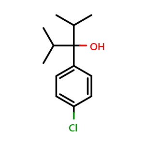 Chemical structure of 3-(4-chlorophenyl)-2,4-dimethylpentan-3-ol , CAS 104417-65-4, AChemBlock AD293729