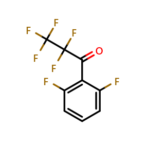 Chemical structure of 1-(2,6-difluorophenyl)-2,2,3,3,3-pentafluoropropan-1-one , CAS 1963275-35-5, AChemBlock AD293738